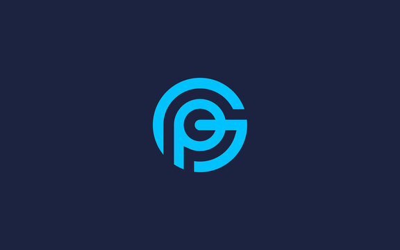 letter gp circle logo icon design vector design template inspiration
