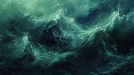 Obraz na płótnie Canvas Majestic Painting of a Towering Ocean Wave