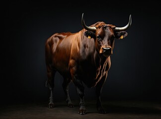 Majestic Bull in Black