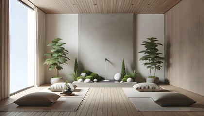 Intérieur de maison luxueux avec une salle et living-room à la conception architecturale soignée. - obrazy, fototapety, plakaty