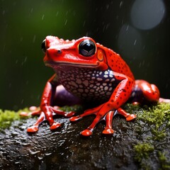 Very nice red frog images Generative AI
