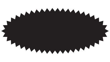 Starburst red sticker set - collection of special offer sale round and oval sunburst labels and buttons isolated on white background. Stickers and badges with star edges for promo advertising