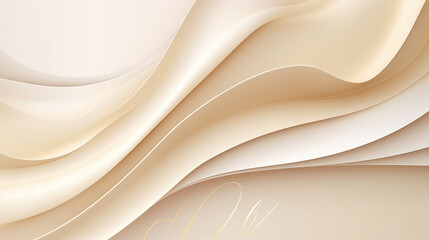 Obraz premium Luxury elegant golden lines on cream color background