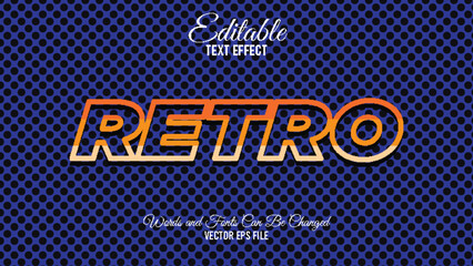 Retro editable text effect