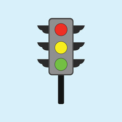 
Traffic light icon vector illustration.
