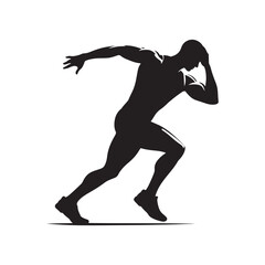 Fototapeta na wymiar Radiant Resilience: Sportsman Silhouette Set Radiating the Resilience and Strength of Athletic Pursuits - Sports Silhouette - Sportsman Vector 