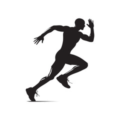 Fototapeta na wymiar Athletic Aura: Sportsman Silhouettes Surrounded by an Aura of Athletic Excellence and Determination - Sportsman Illustration - Athlete Vector 