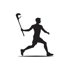 Fitness Flourish: Sportsman Silhouettes Flourishing in the Pursuit of Fitness and Well-Being - Sportsman Illustration - Athlete Vector
