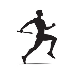Fototapeta na wymiar Athletic Vitality: Sportsman Silhouette Set Illuminating the Vibrant Energy of Active Lifestyles - Sports Silhouette - Sportsman Vector 