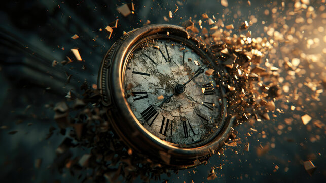 Clock Explosion in Mid-Air