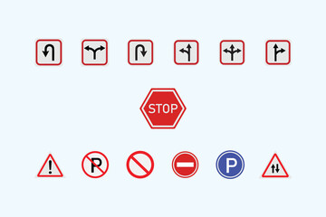 Traffic road signs icon vector vector illustration
