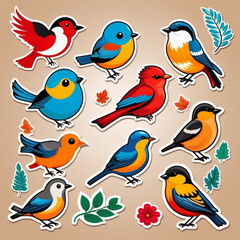 Bird Sticker set