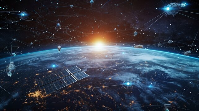 Global Connectivity: Satellite Network in Orbit