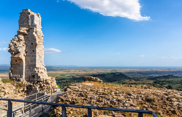Amazing panorama from village of Campiglia Marittima, on a sunny summer afternoon. In the Province...