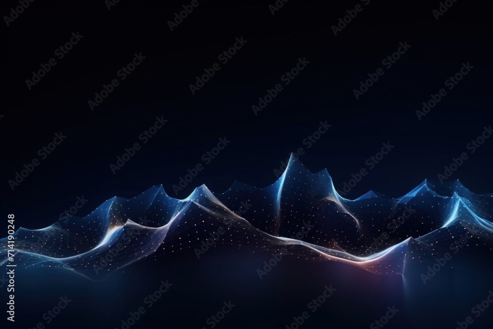 Poster cyberspace and data themes in abstract design.