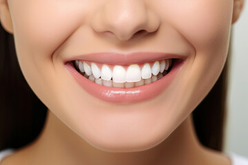 Fototapeta premium Close Up of Womans Bright, White Smile