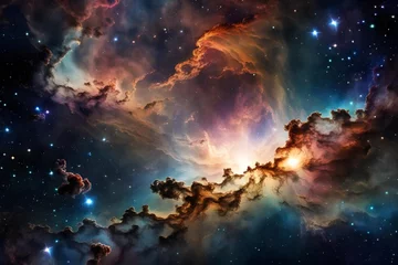 Papier Peint photo Lavable Univers space nebula galaxy star sky universe night