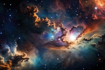 space nebula galaxy star sky universe night - obrazy, fototapety, plakaty