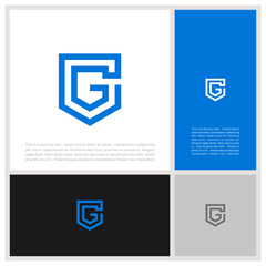 Initials G logo design. Initial Letter Logo. Innovative high tech logo template.	
