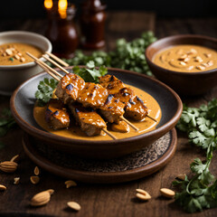 Chicken Satay Delight - Grilled Skewers with Zesty Peanut Sauce