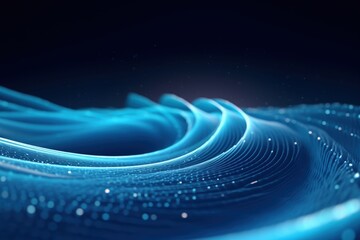 Abstract digital wave on blue background.