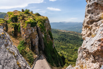 Panoramic view from the village of Pescopennataro, in the Province of Isernia, Molise, Italy.