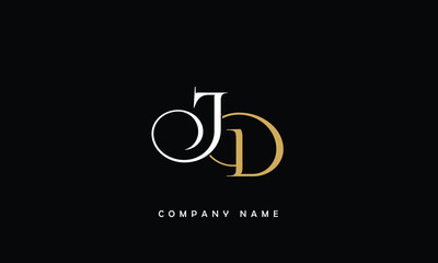 JD, DJ, J, D Abstract Letters Logo Monogram