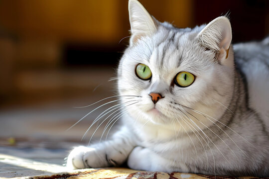Burmilla cat - Originated in the United Kingdom, a cross between a Burmese and a Chinchilla Persian, known for their luxurious coat and outgoing, friendly nature