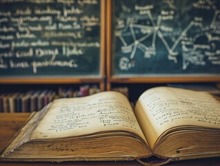 Open Book on Wooden Table, Knowledge, Learning, and Inspiration