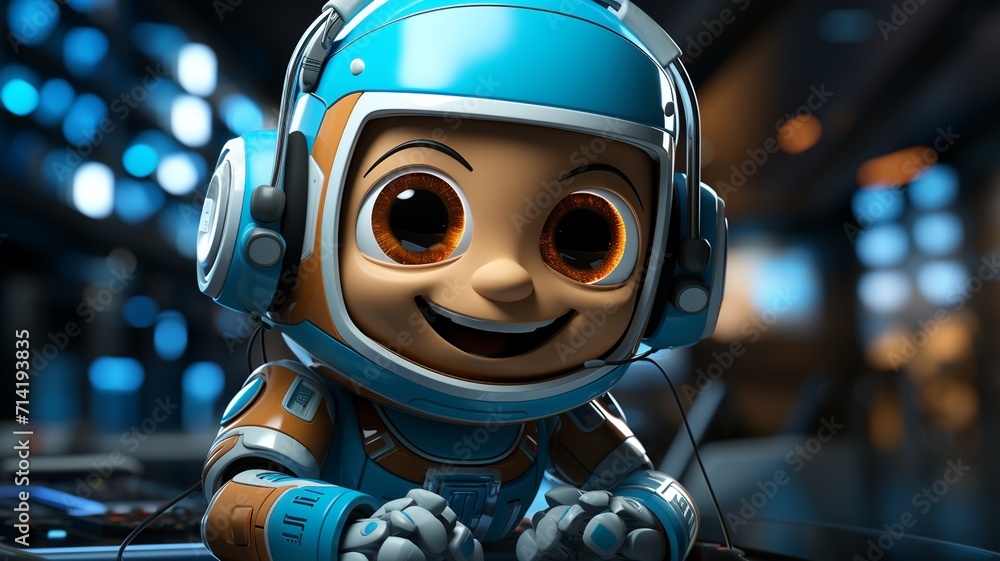 Poster 3d render customer support chatbots: develop an ai-powered chatbot to handle customer inquiries and 