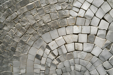 Grey mosaic tile pale background