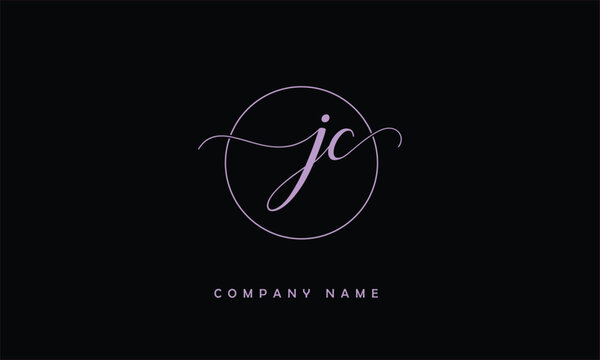 JC, CJ, J, C Abstract Letters Logo Monogram