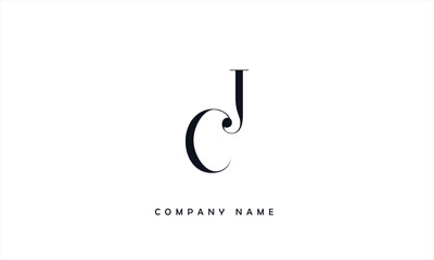 JC, CJ, J, C Abstract Letters Logo Monogram