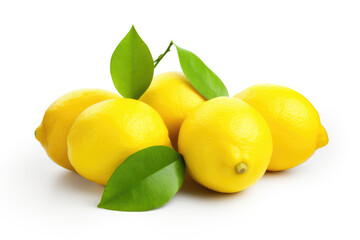 Multiple lemons, isolated white background