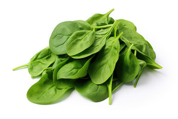 Multiple spinach, isolated white background