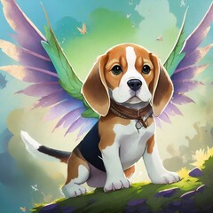 beagle with wings 