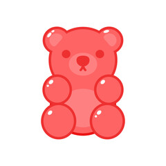 Jelly bears fruit gummy. Character Illustrator vector design.