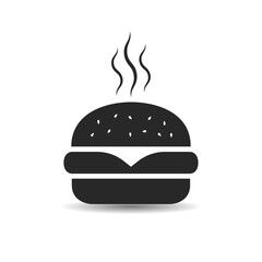 Burger icon. Fast food icon. Burger vector illustration