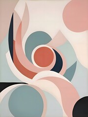 abstract minimalist geometric art calm colors