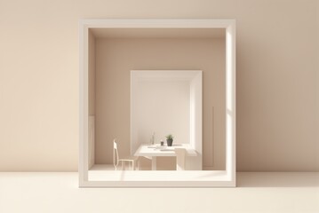 empty white room with white wall