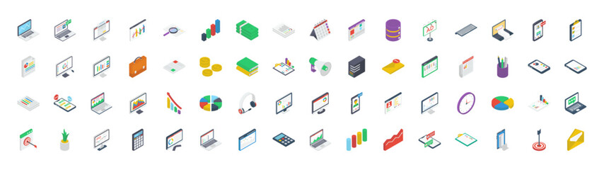 Business Items  icons vector illustration