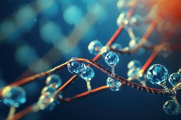 Molecular water drop DNA model and medical atoms