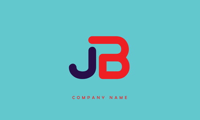 JB, BJ, J, B Abstract Letters Logo Monogram