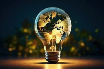 Ecofriendly Vintage Light Bulb: Sustainable Technology for Saving Energy and the Planet