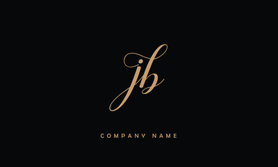 JB, BJ, J, B Abstract Letters Logo Monogram