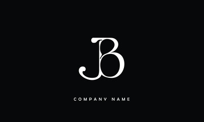 JB, BJ, J, B Abstract Letters Logo Monogram