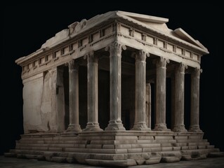 Obraz premium Ancient Greek temple in Athens, restored to its former glory