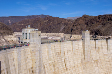 Hoover Dam on Nevada and Arizona Border