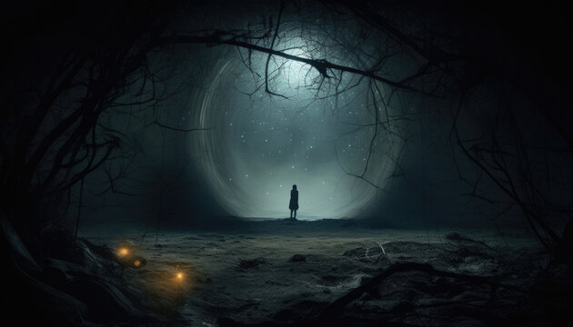 Night terror background - Powered by Adobe