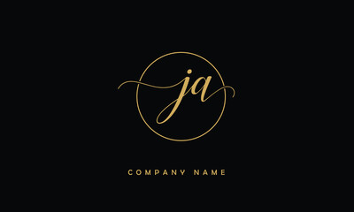 JA, AJ, J, A Abstract Letters Logo Monogram